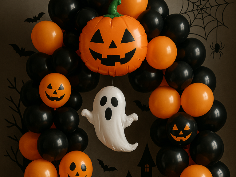 Halloweenská balónková dekorace: Jednoduchý způsob, jak oživit každou party
