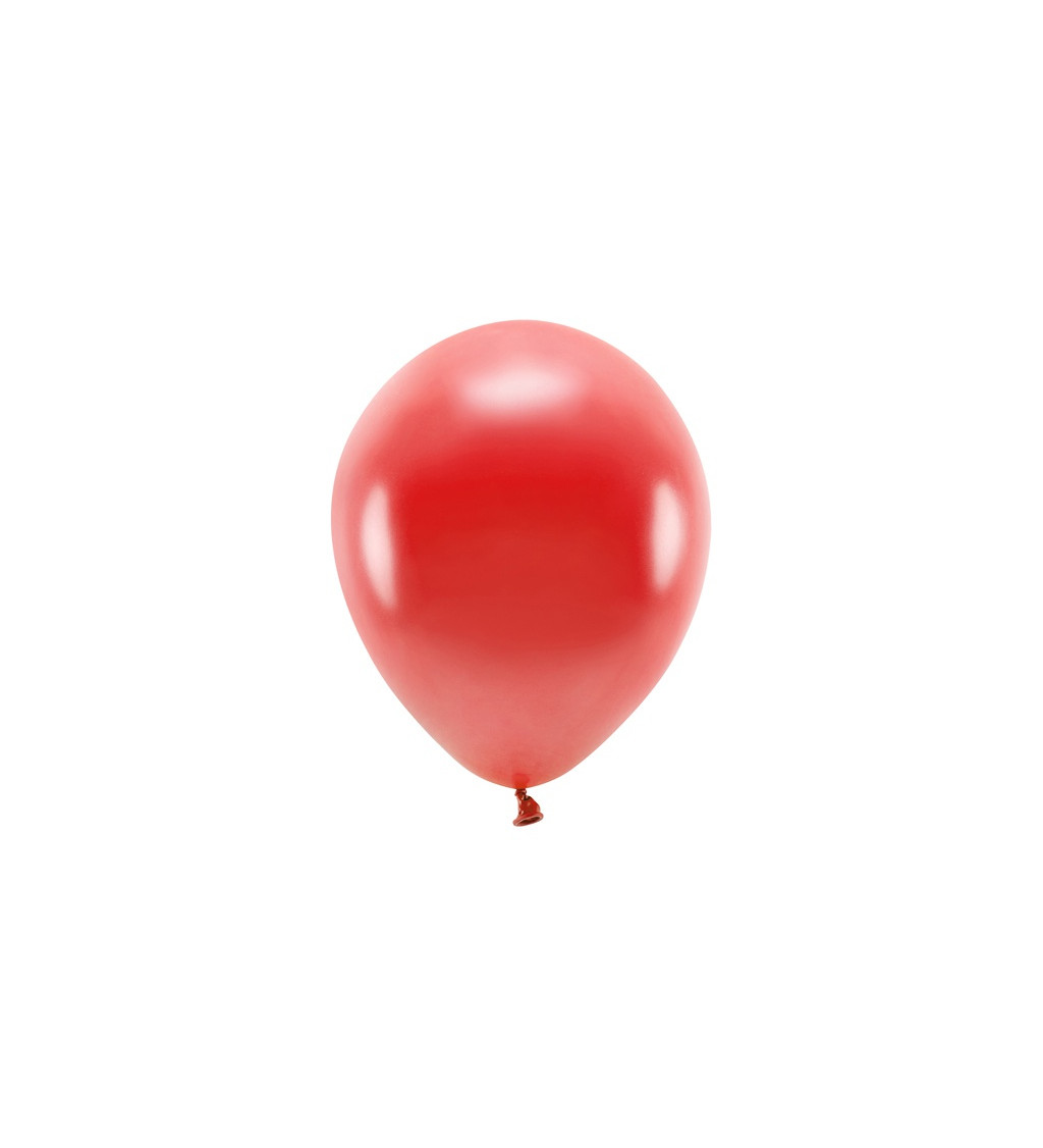 EKO Latexové balónky 26 cm metalické, červené, 10 ks