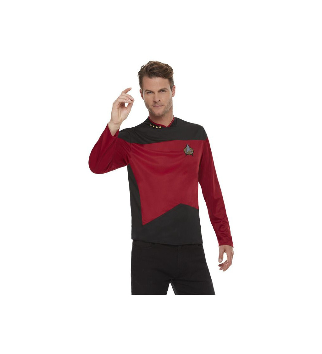 Pánský kostým - Uniforma Startrek next generation - top červený