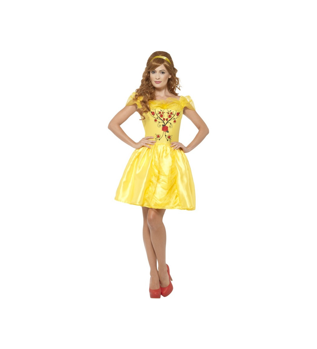 Dámský kostým - žluté šaty