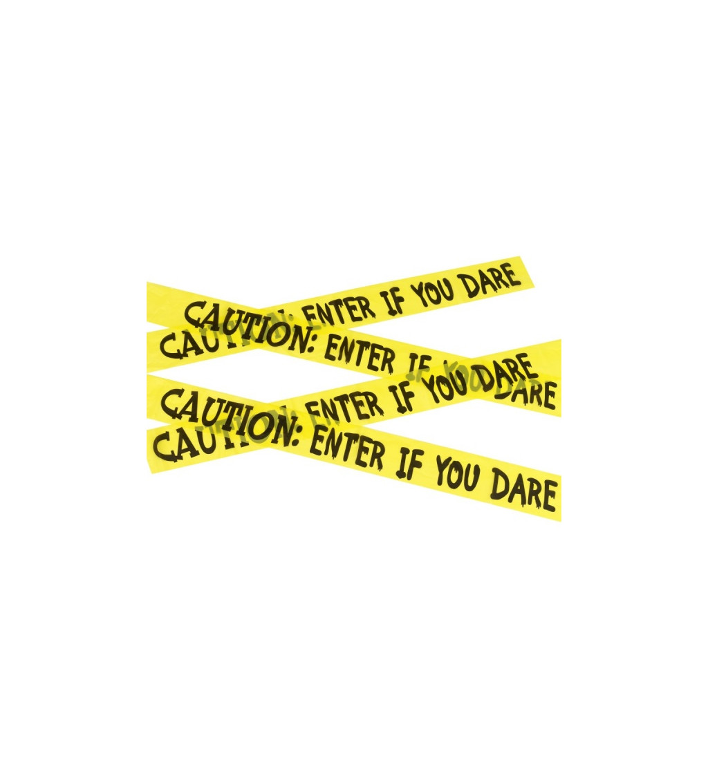 Žluté dekorační pásky - Upozornění