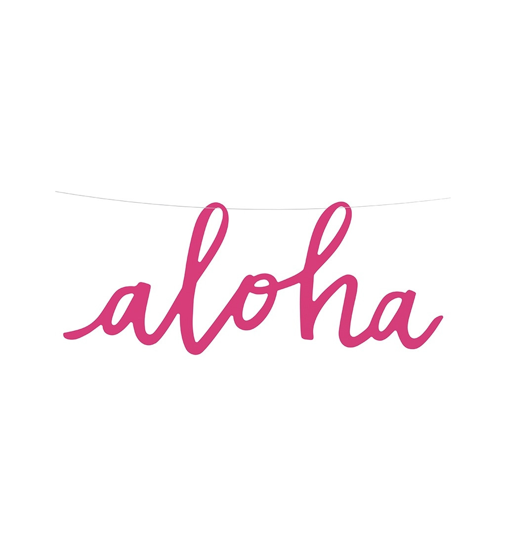 Girlanda nápis Aloha - růžová