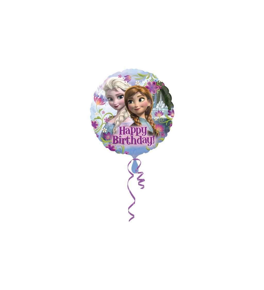 Fóliový balónek Happy Birthday s Frozen