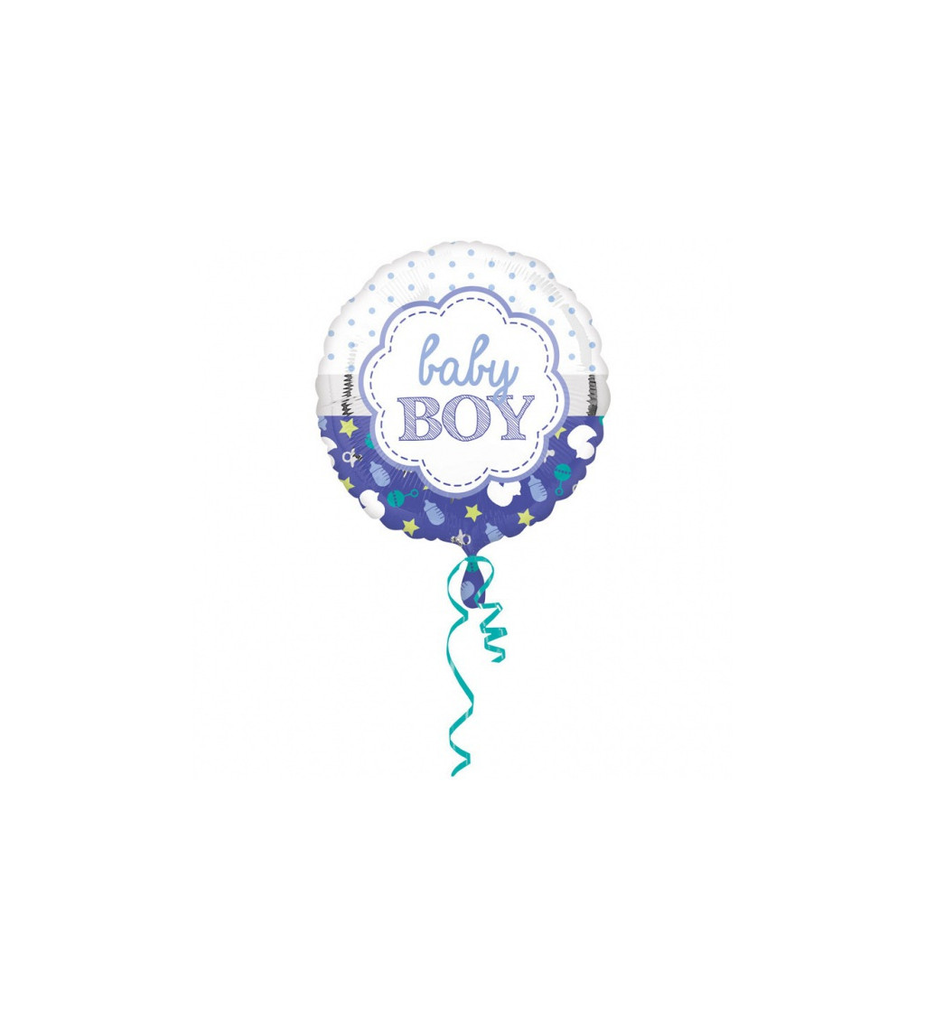 Fóliový balónek Baby Boy s mušličkami