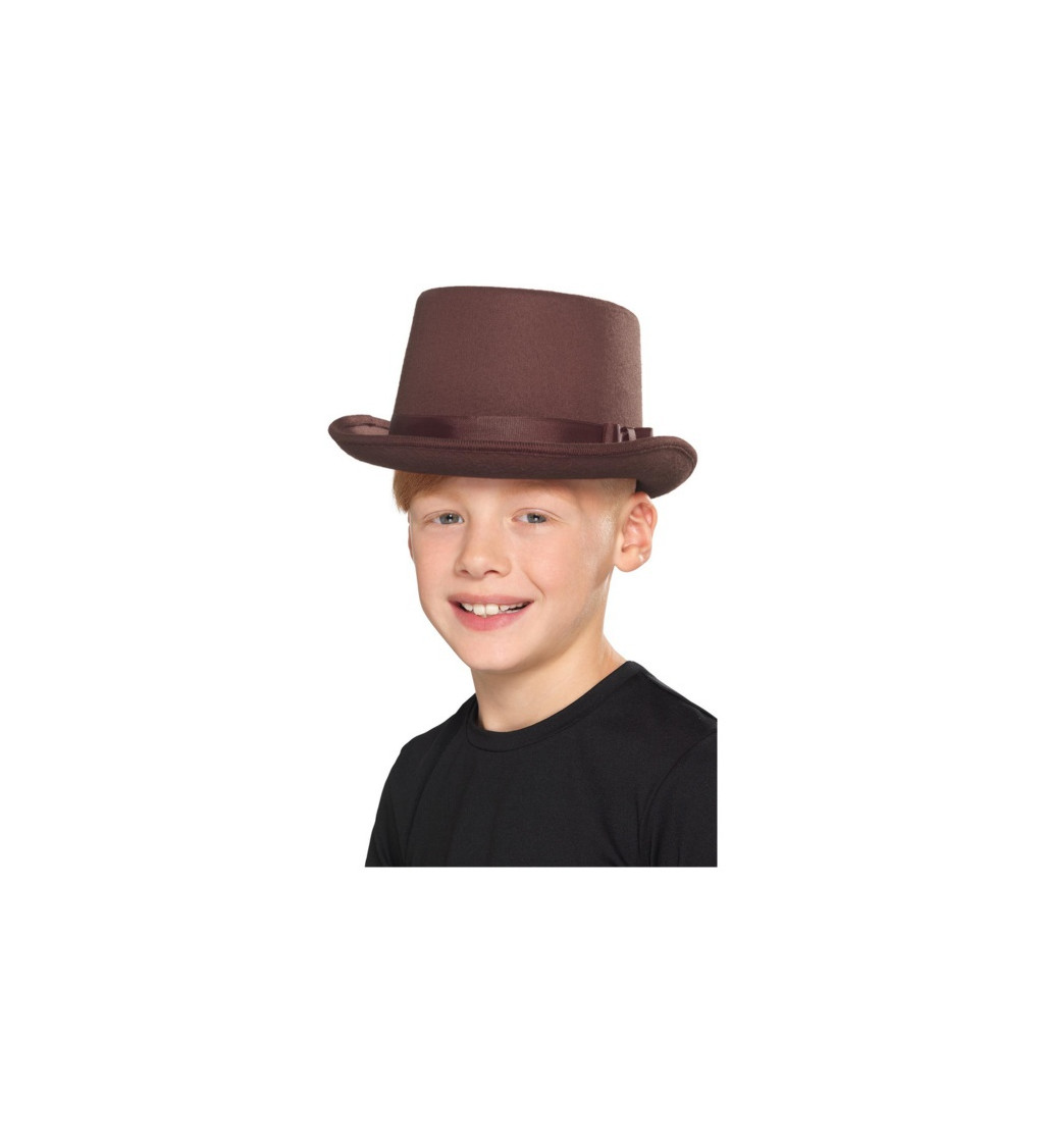 Dětský hnědý klobouk