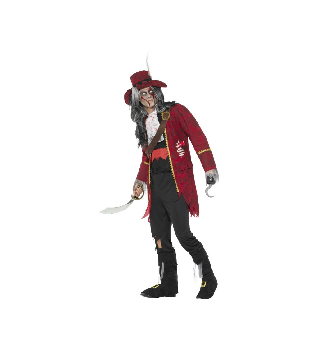 Pánský kostým - zombie pirát - kapitán