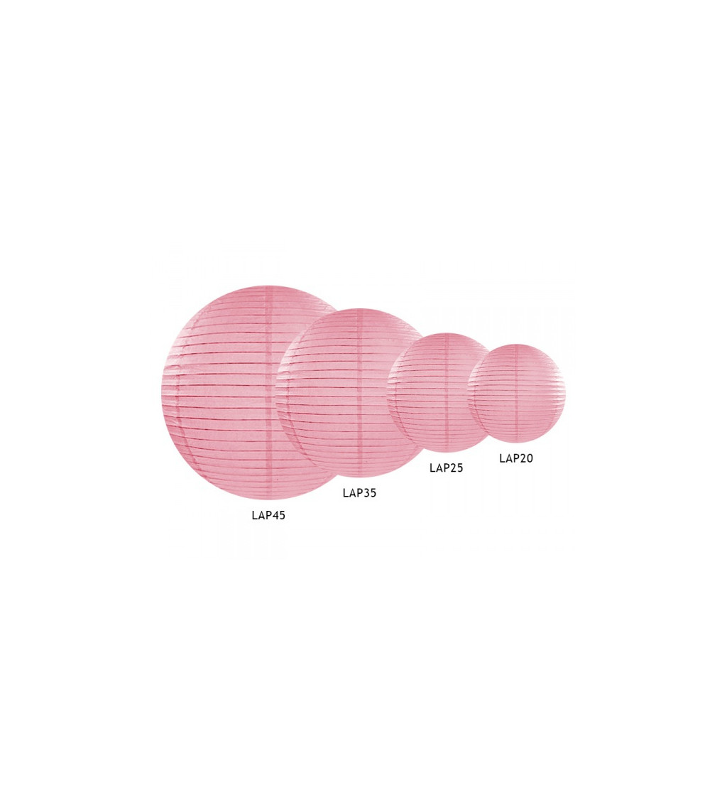Lampión - růžová koule 45 cm
