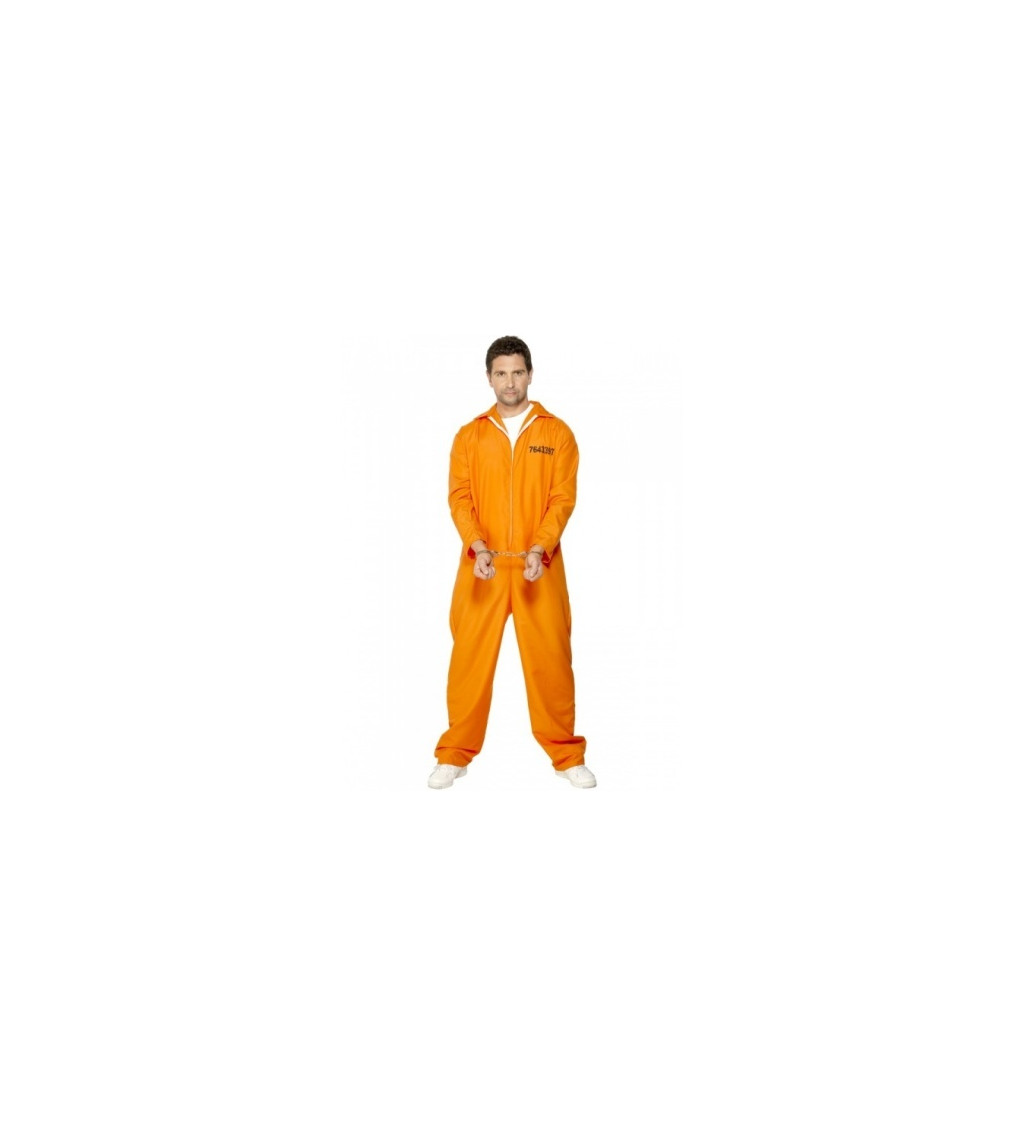 Kostým kriminální - Trestanec - oranžový
