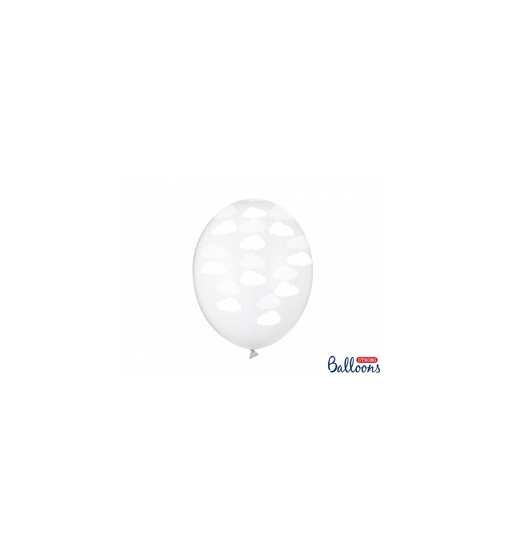 Latexové balónky 30 cm obláčky, 6 ks