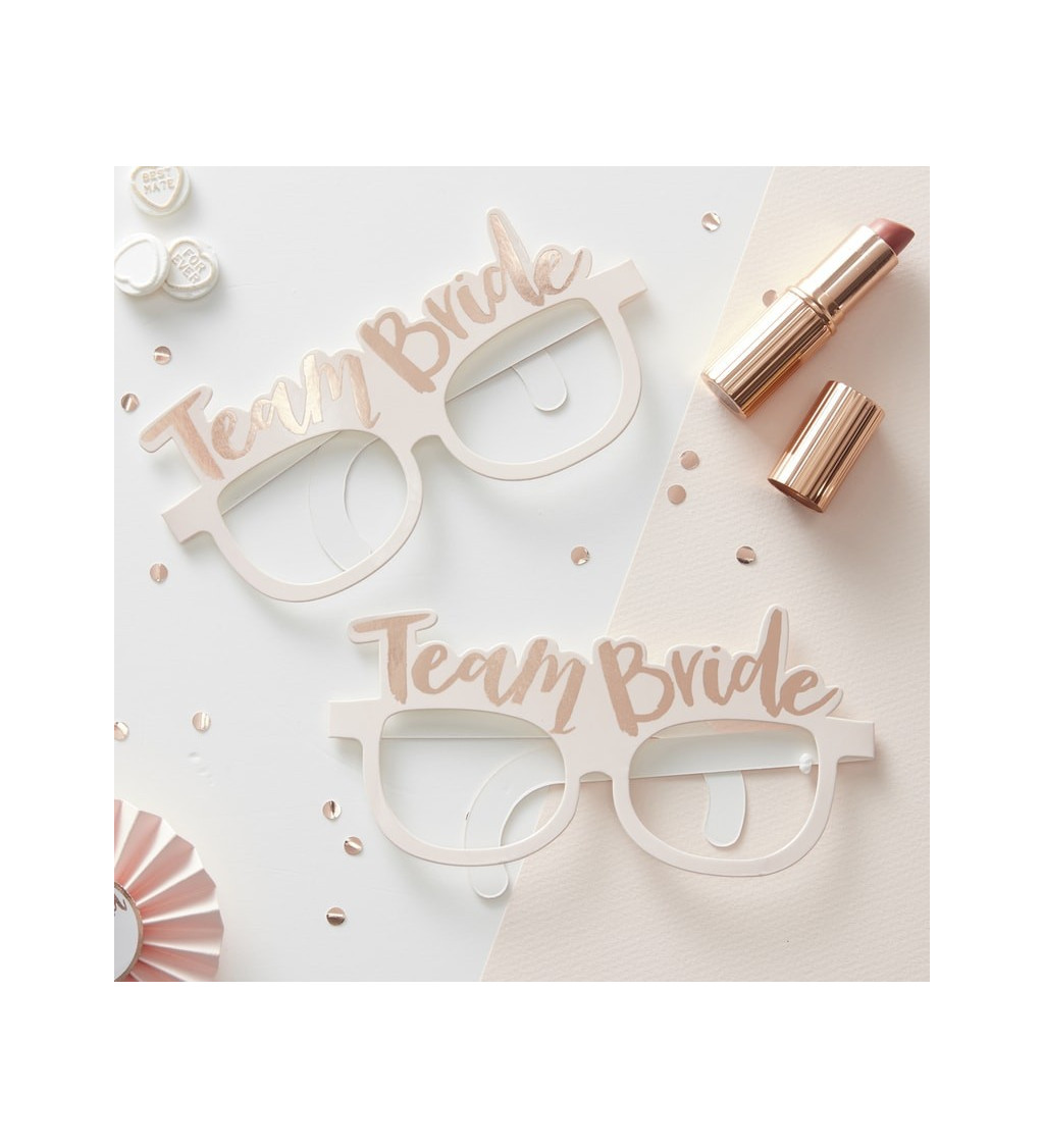 Papírové brýle - Team Bride 