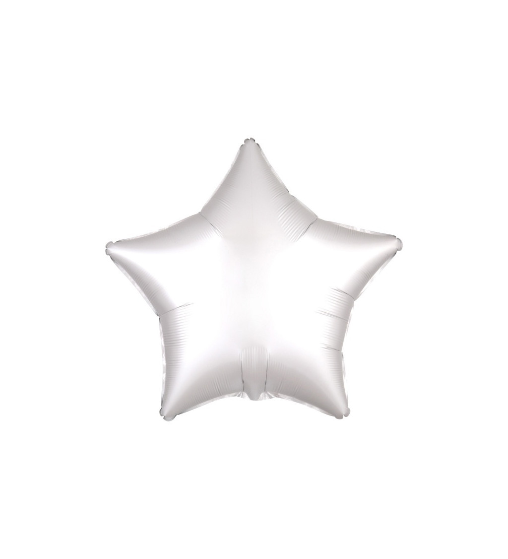 Fóliový balónek hvězda bílá