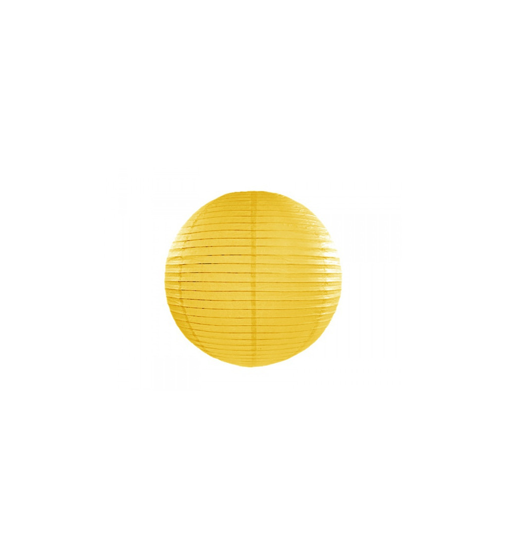 Žlutý lampión - koule 35 cm