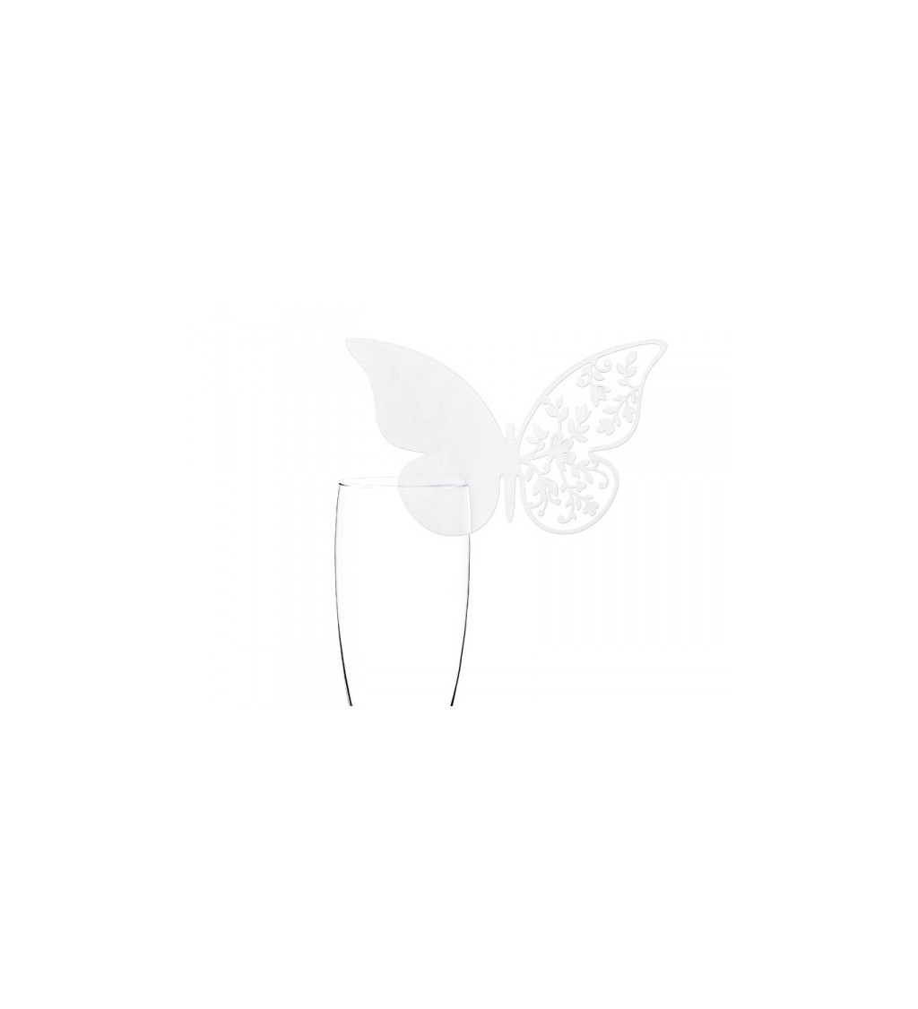 Jmenovka - ozdobný motýl