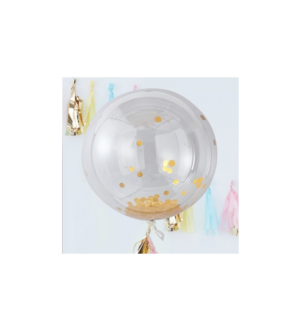 Balónky - zlaté konfety