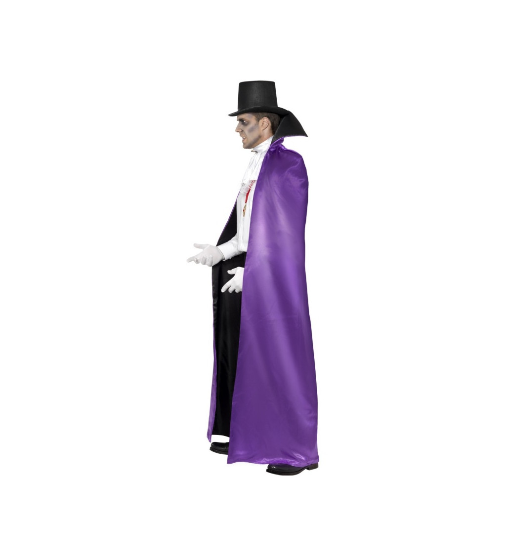 Pánský kostým - Upír - plášť- černo-fialový