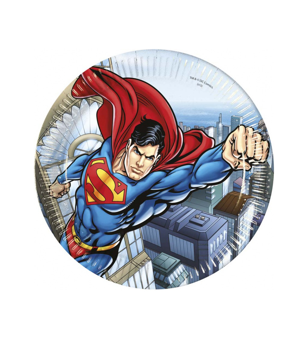 Papírové talířky - Superman