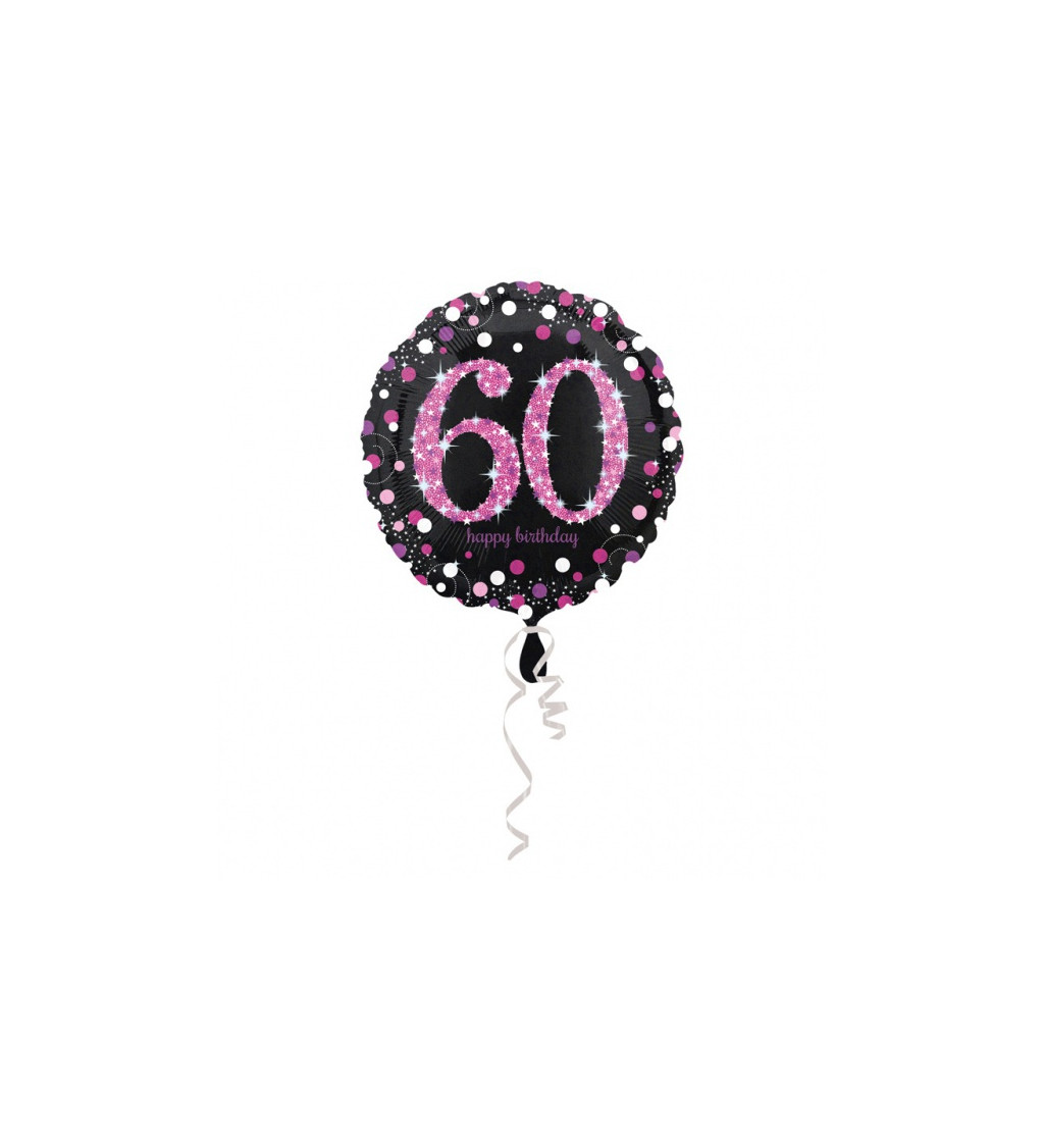 Růžový balónek 60