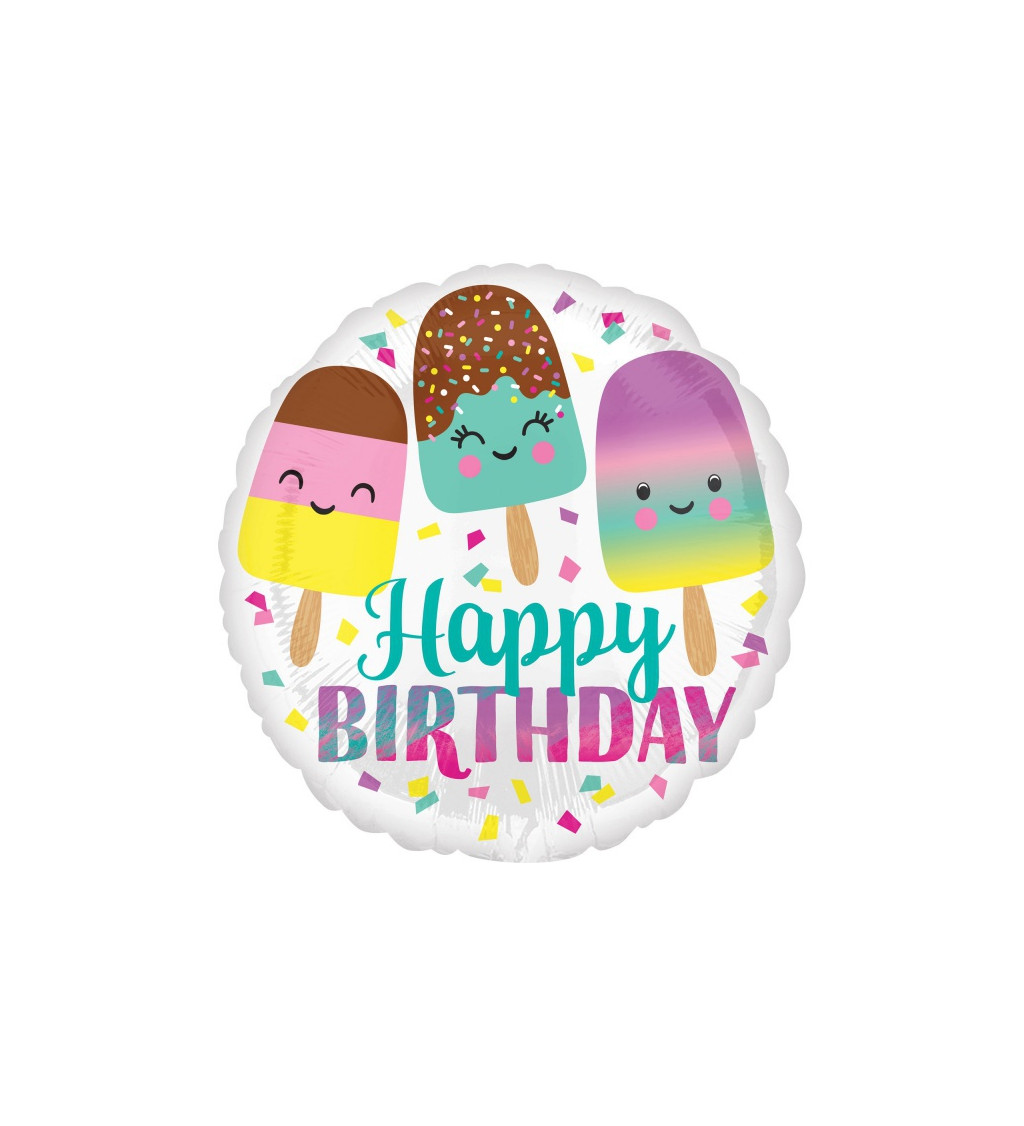 Fóliový narozeninový balónek Ice Cream