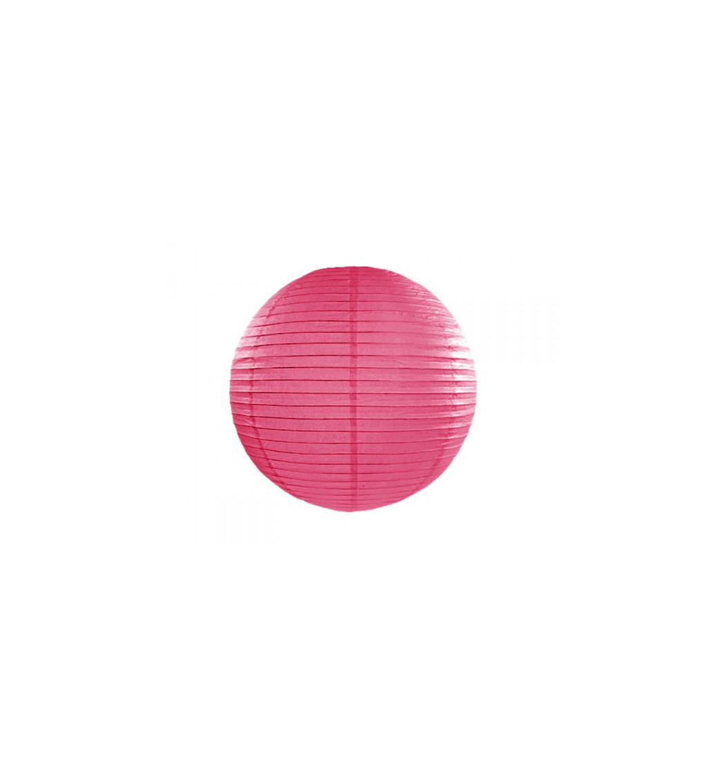 Růžový lampión - koule 35 cm