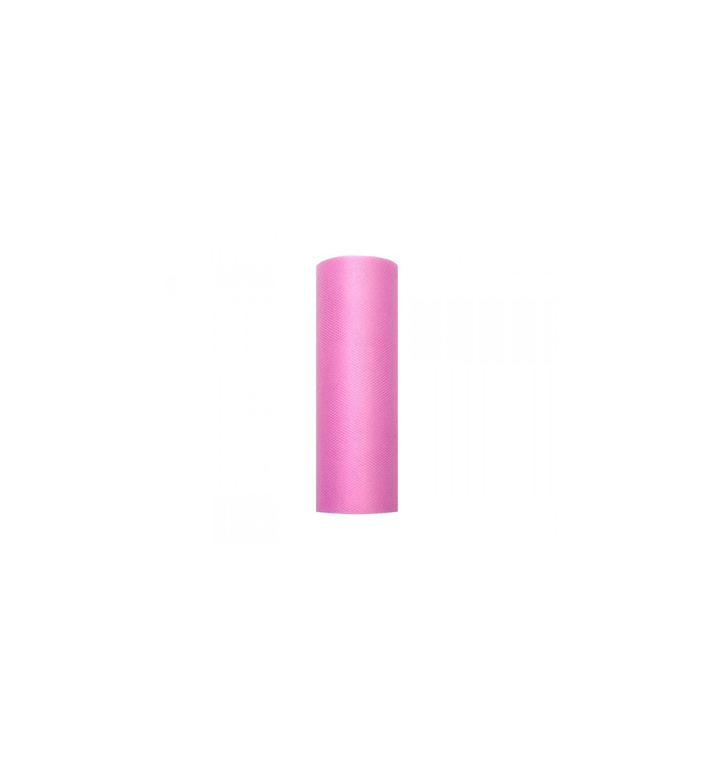 Jednobarevný sytě růžový tyl - 0,3 m