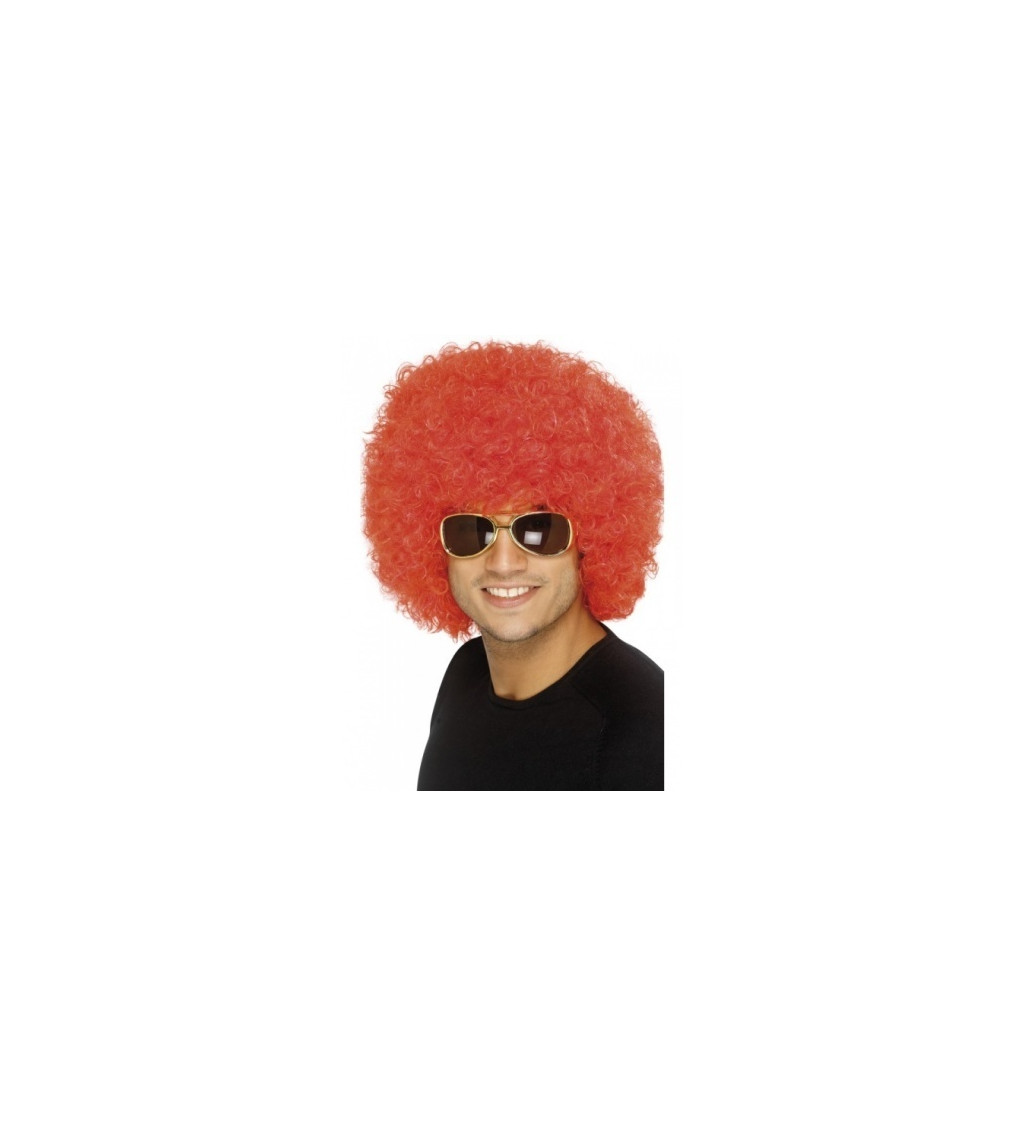 Afro paruka - červená