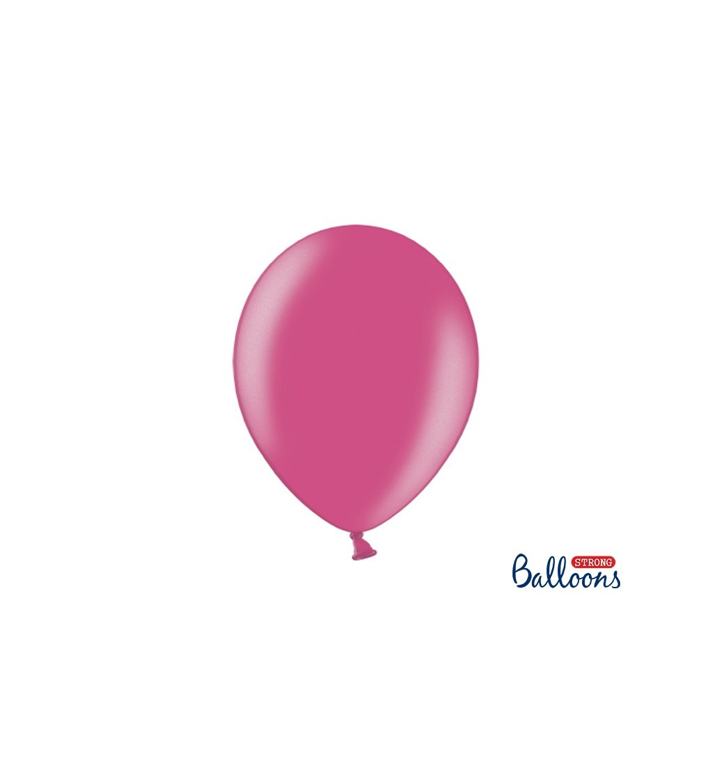 Latexové balónky 30 cm metalické, růžové, 10 ks