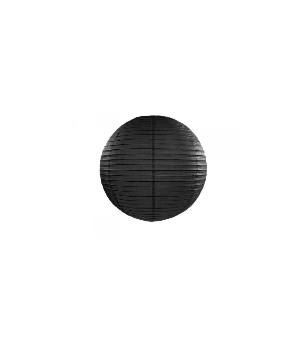 Černý lampión - koule 35 cm