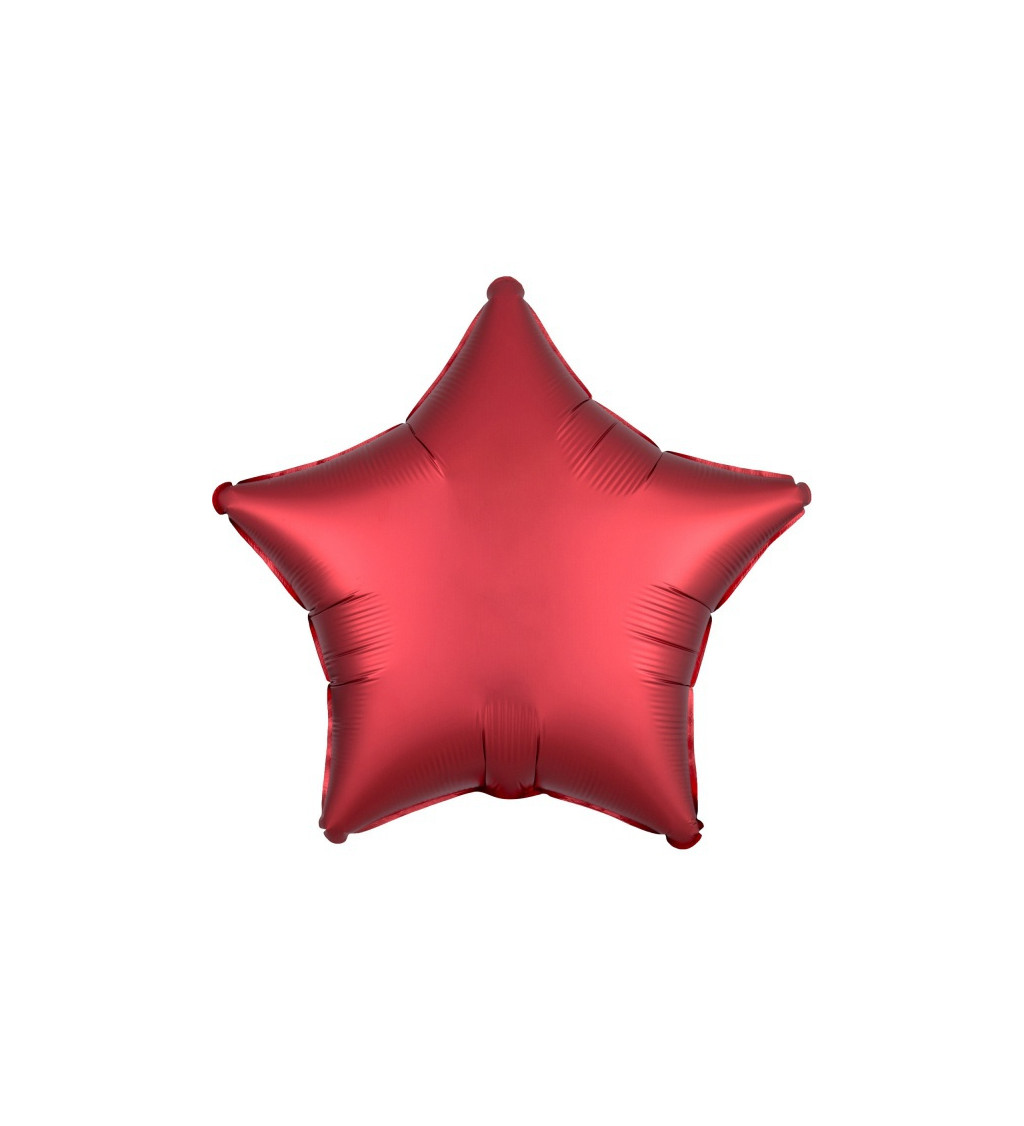 Fóliový balónek - červená hvězda