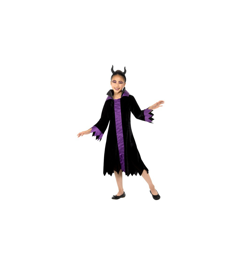 Dětský kostým na Halloween - Černo-fialová pekelnice