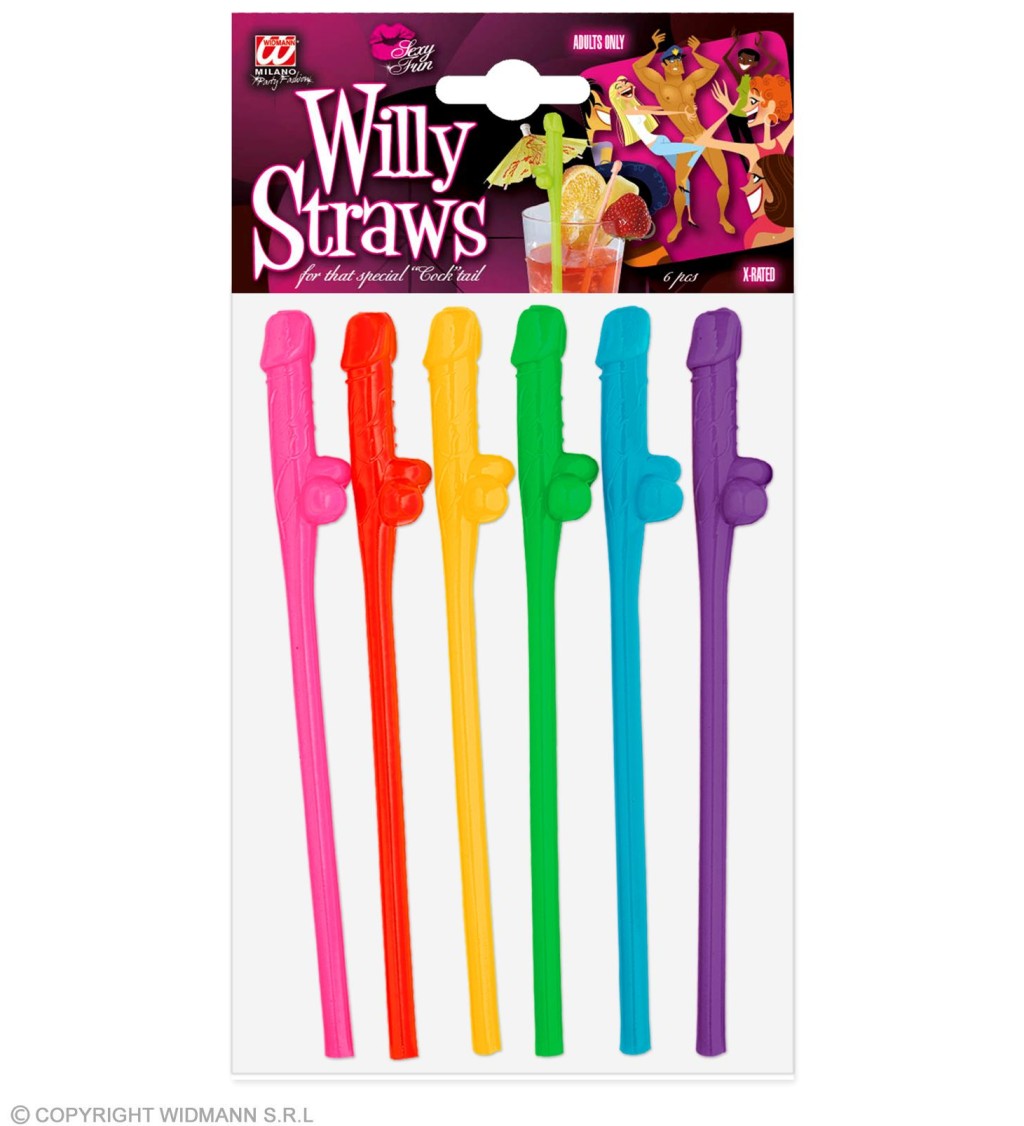 Barevná brčka - penis