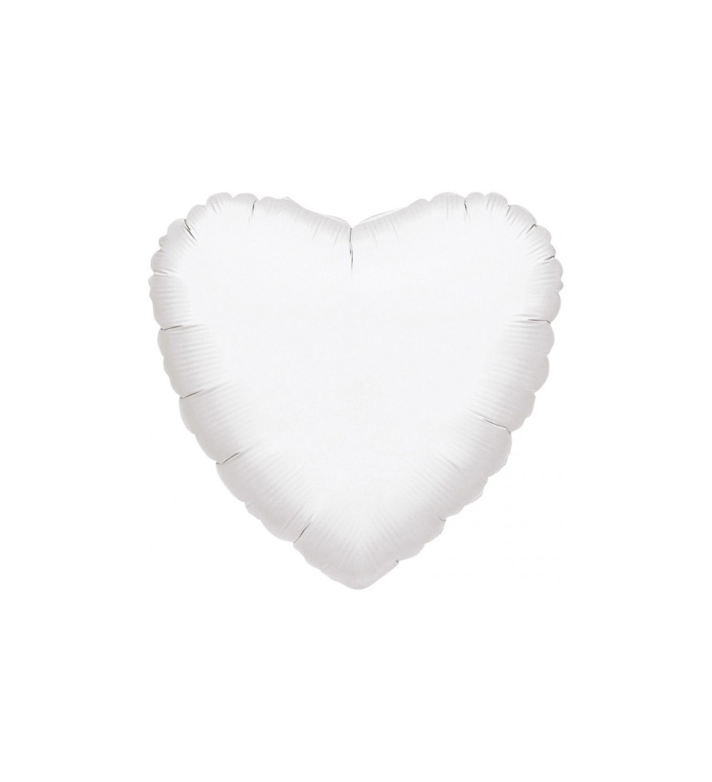Fóliový balónek - Bílé srdce