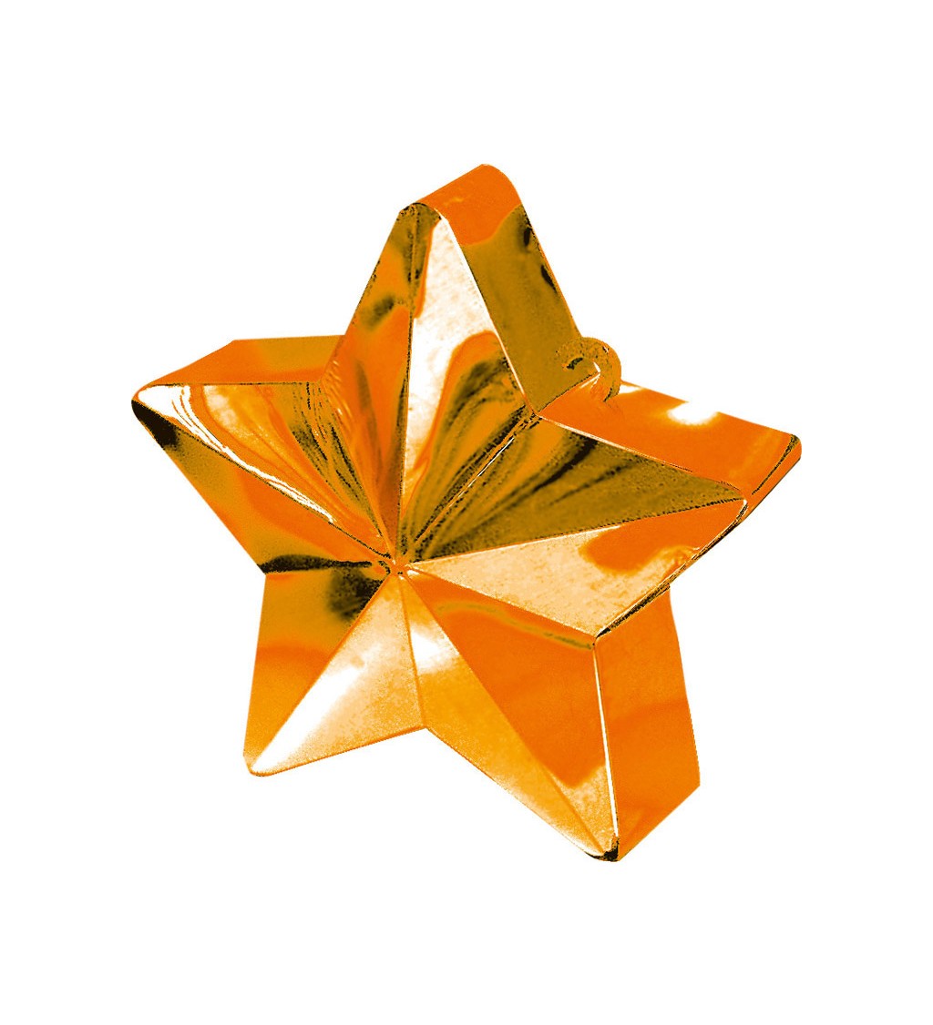 Balónkové závaží - oranžová hvězda