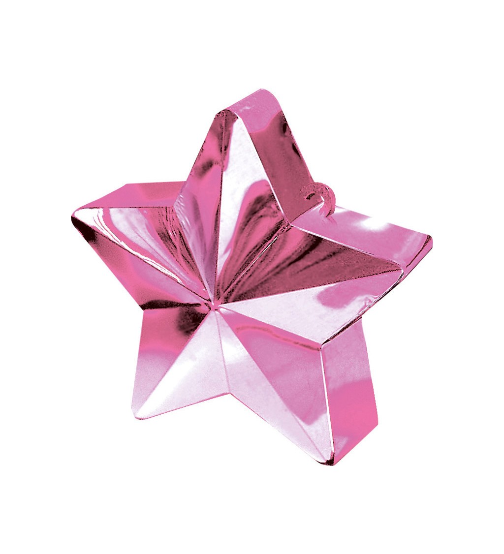 Balónkové těžítko - růžová hvězda