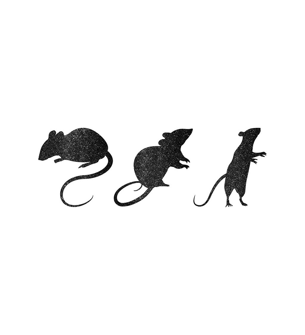 Třpytivé myšky - dekorační