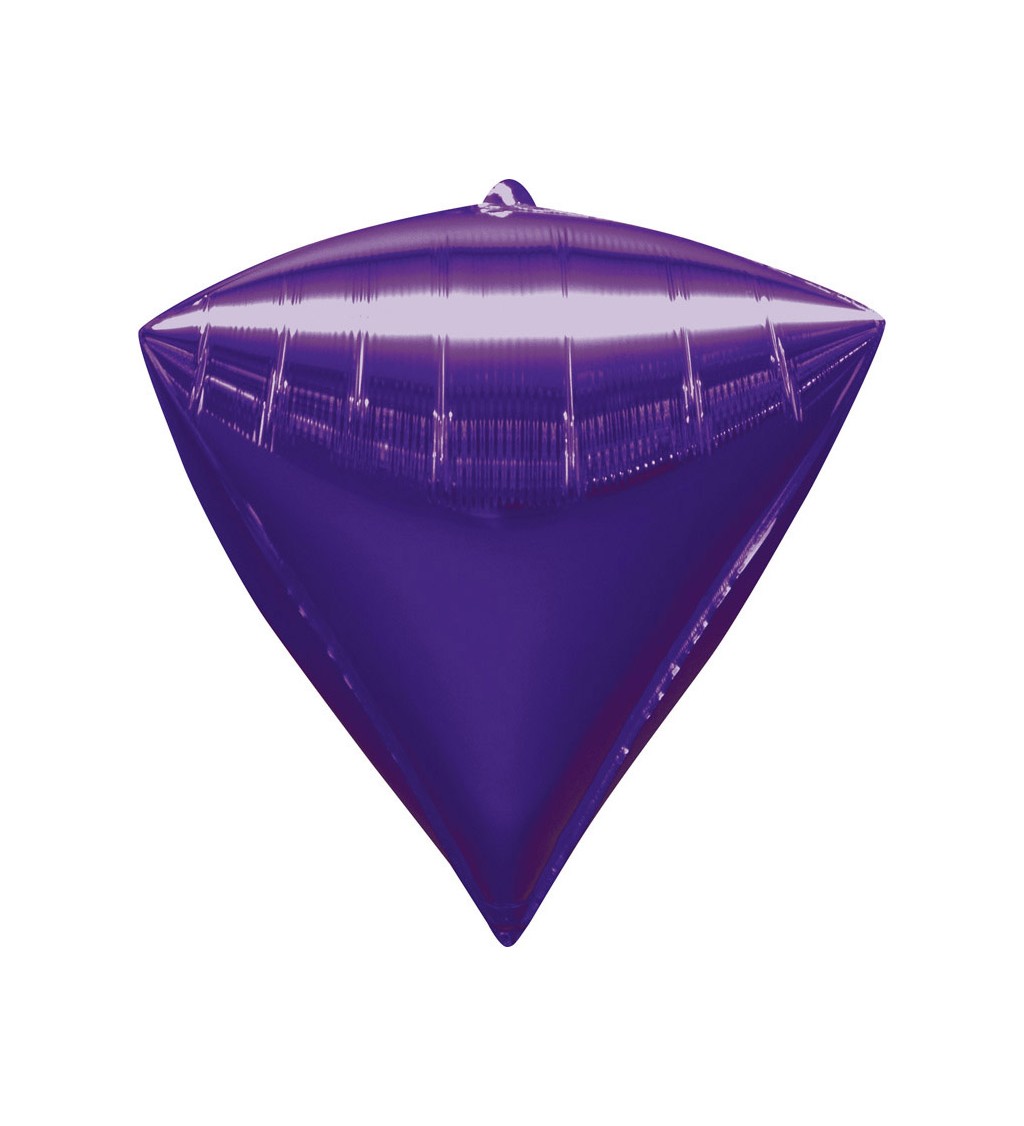 Fóliový balónek Diamant - fialový