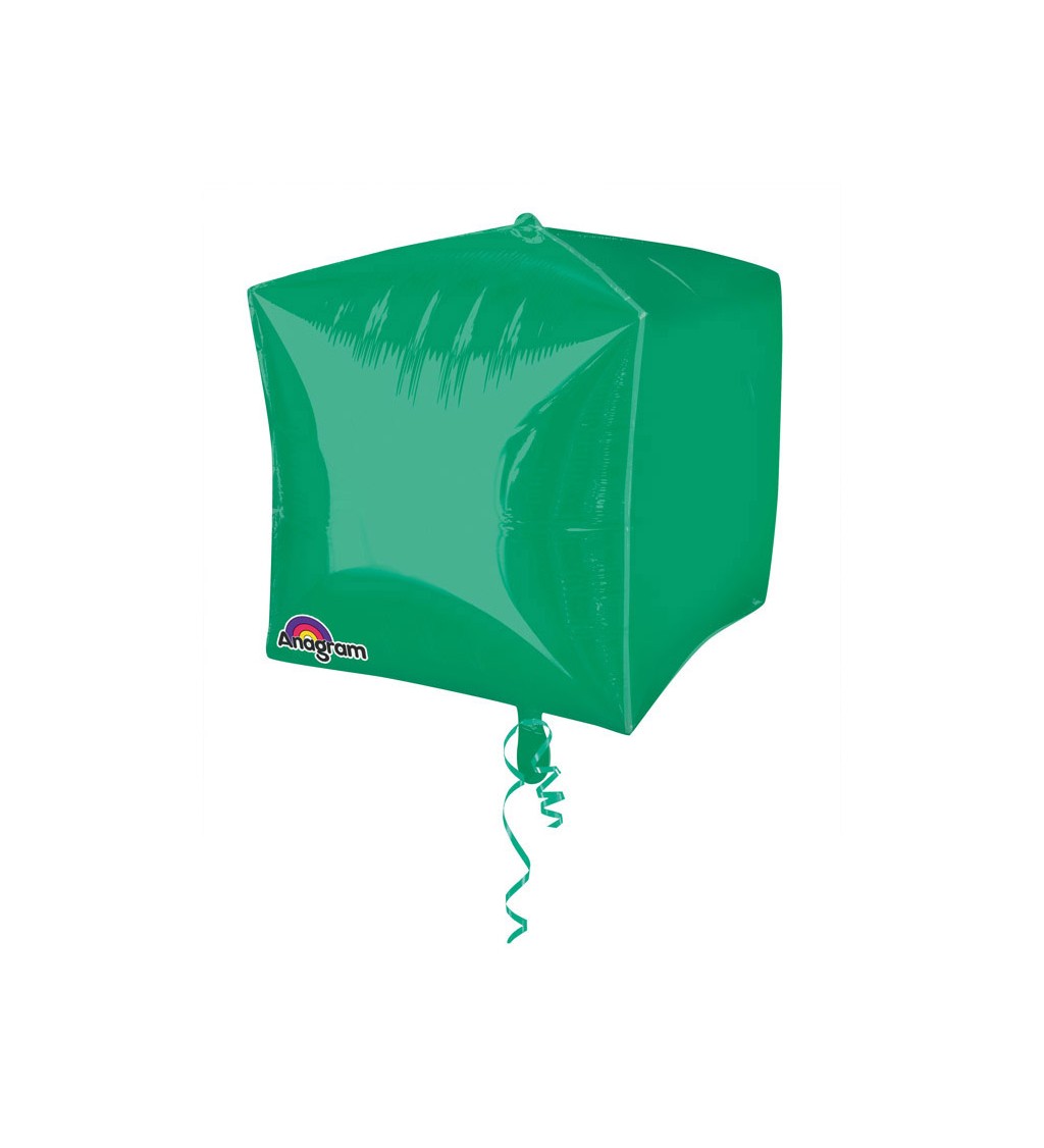 Fóliový balónek Kostka - zelený