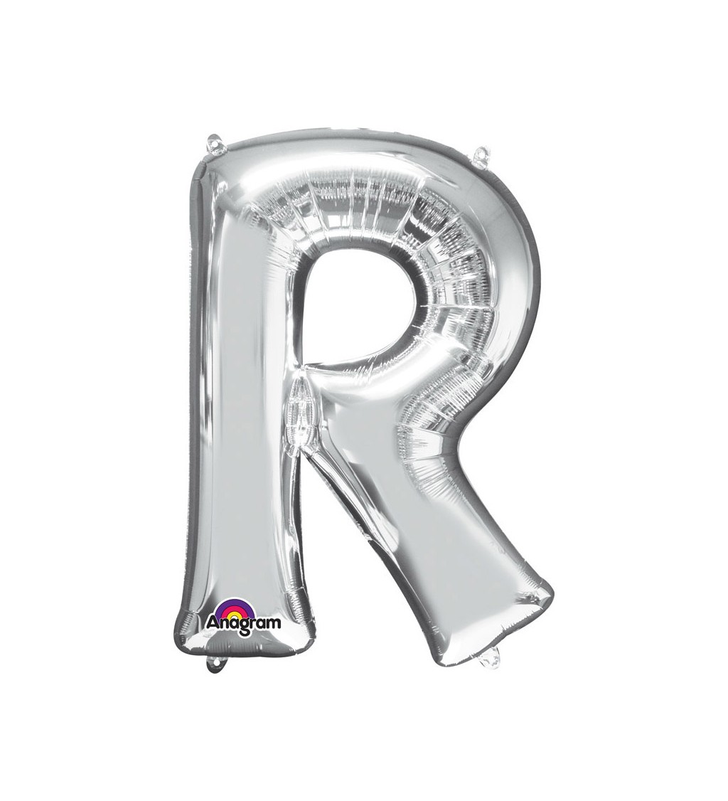 Stříbrný fóliový balónek R