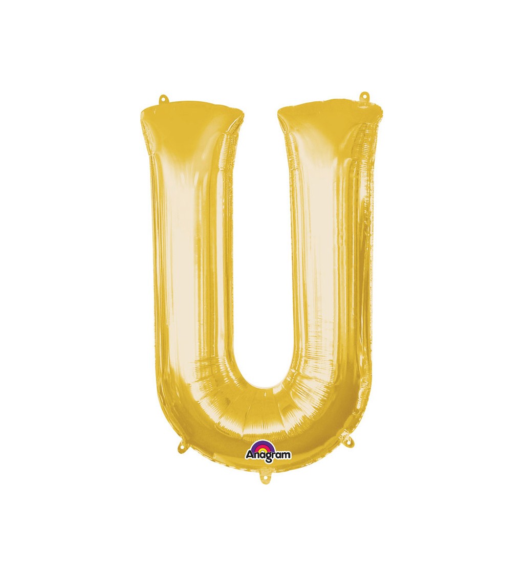 Zlatý fóliový balónek U