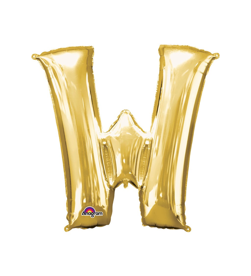 Zlatý fóliový balónek W