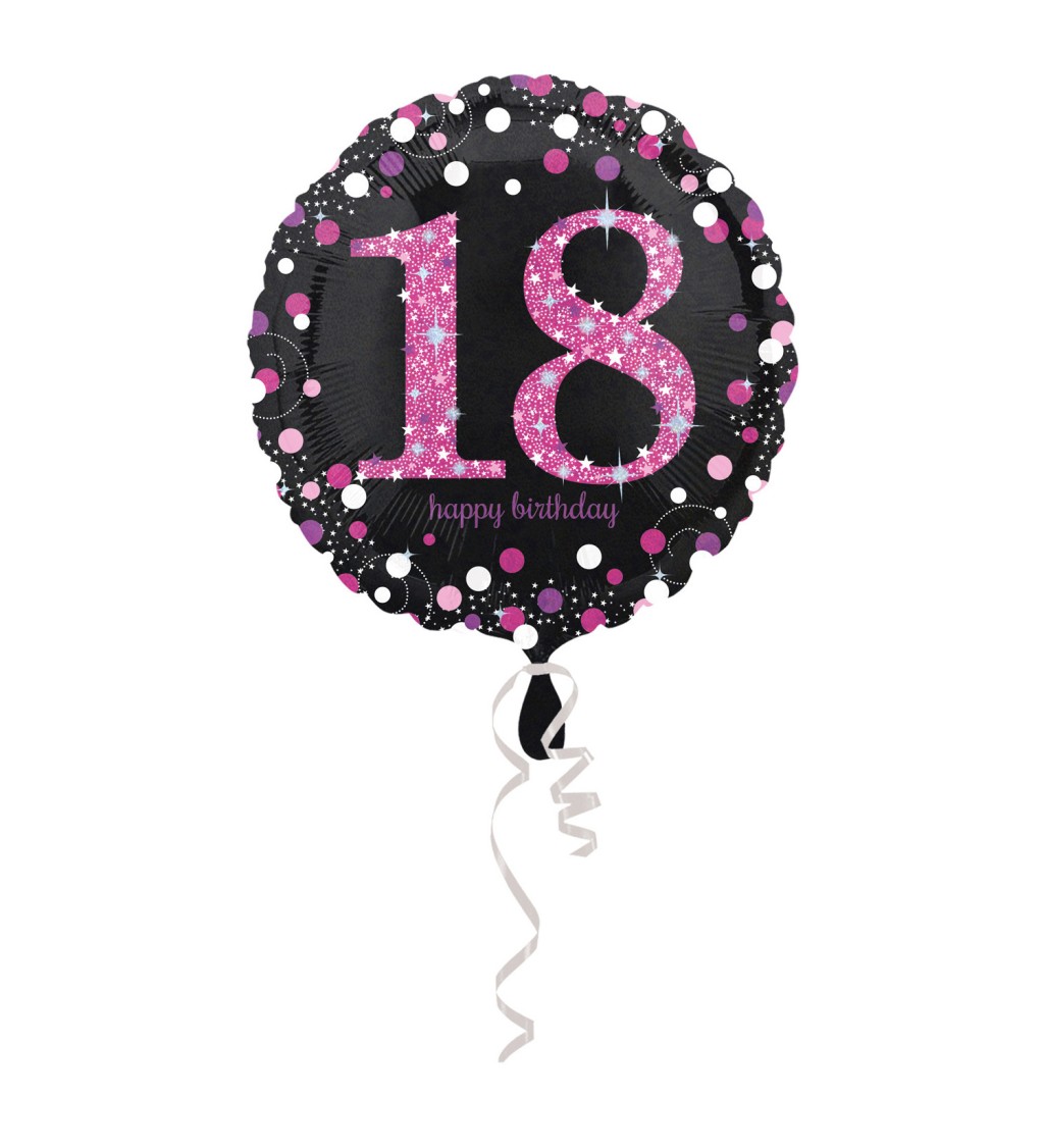Růžový balónek 18