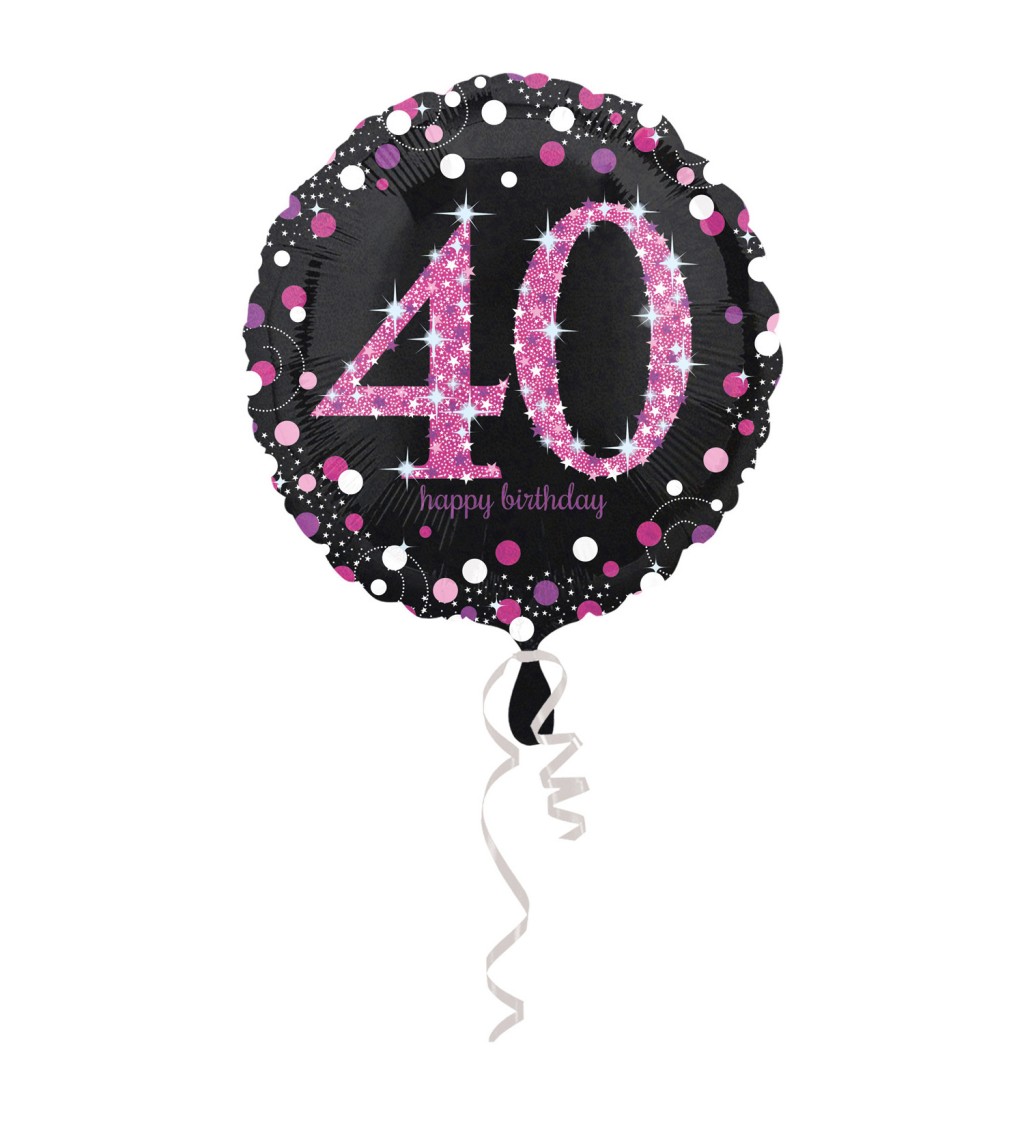 Růžový balónek 40