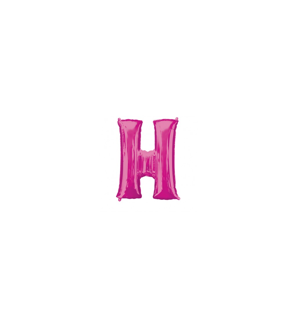 Růžový fóliový balónek H