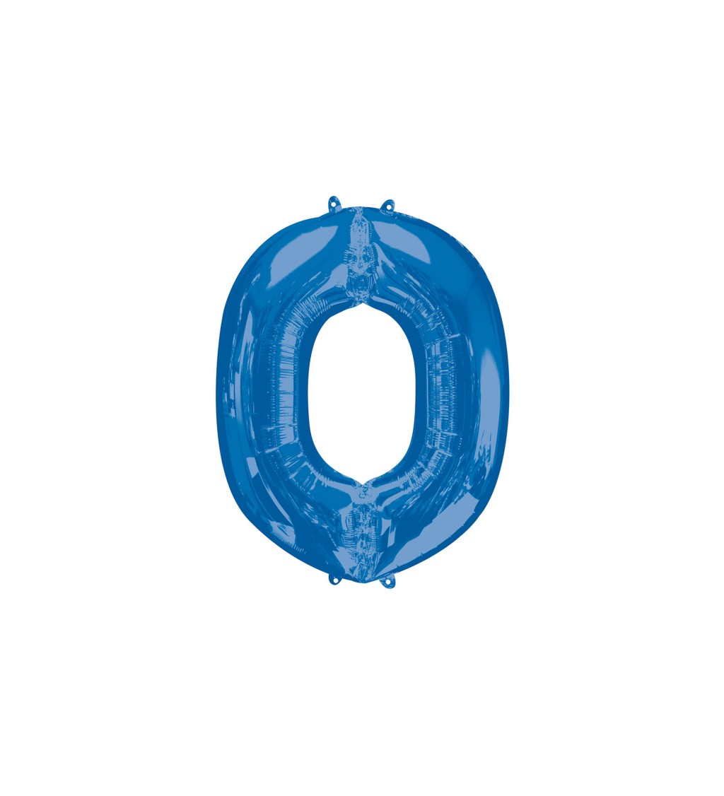Modrý fóliový balónek O