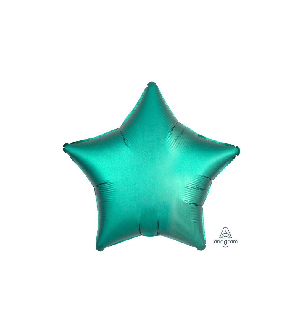 Fóliový balónek - zelená hvězda