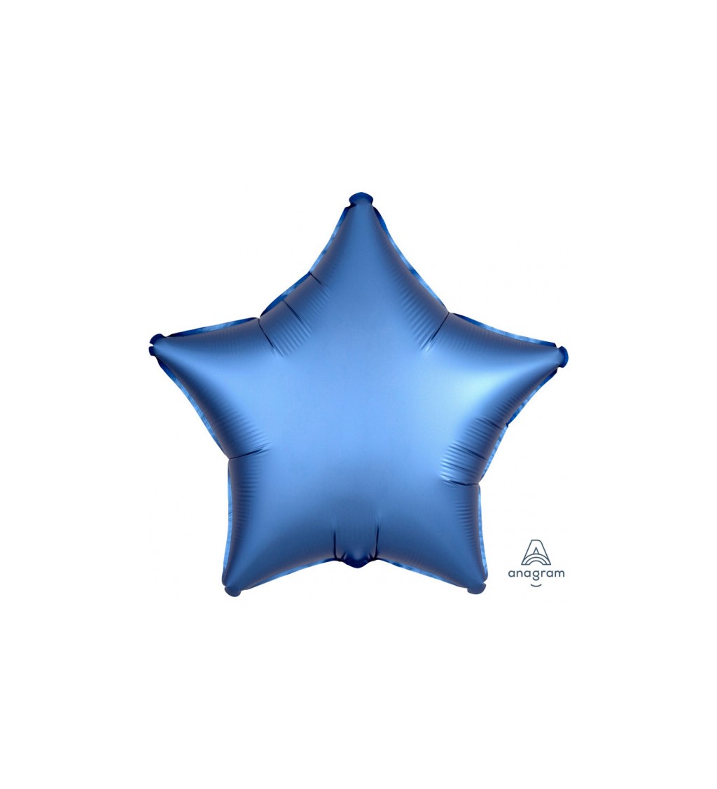 Fóliový balónek Hvězda - azurový