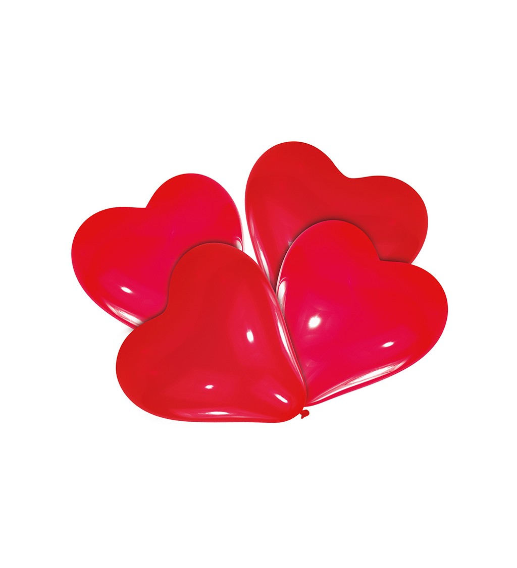 Latexové balónky 40 cm červené srdce, 10 ks