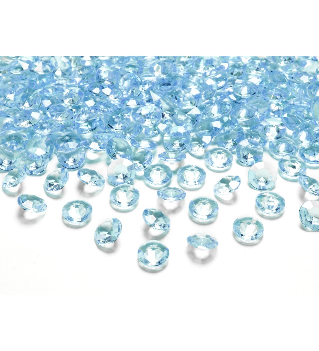 Tyrkysové konfety - diamanty