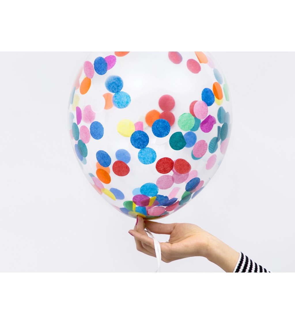 Latexové balónky 30 cm barevné konfety, 6 ks