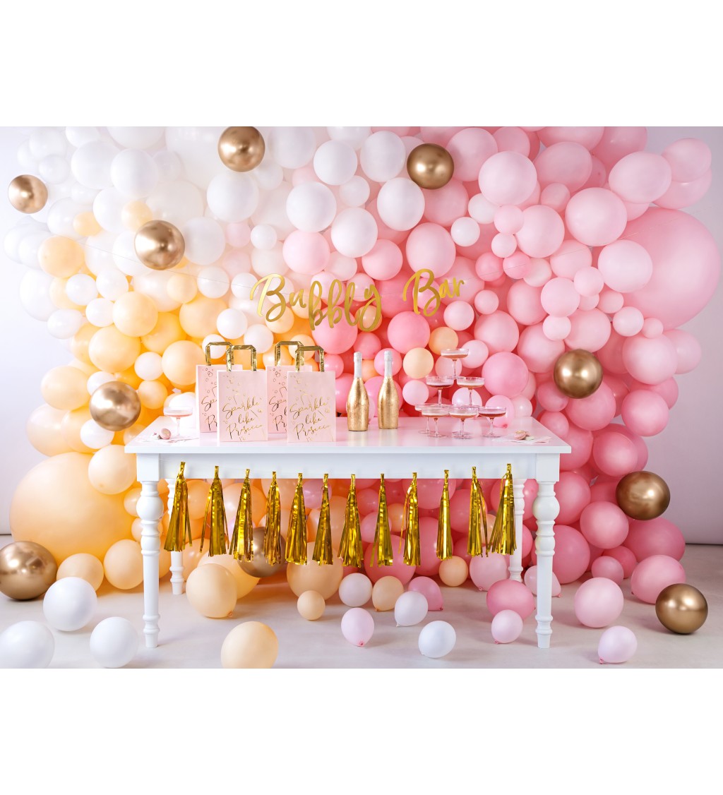 Latexové balónky chromové zlaté 30 cm 50 ks