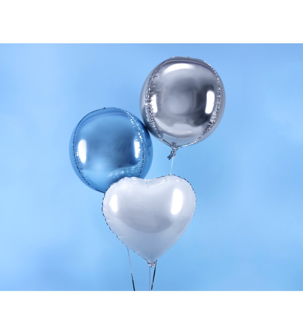 Fóliový balónek - stříbrná koule
